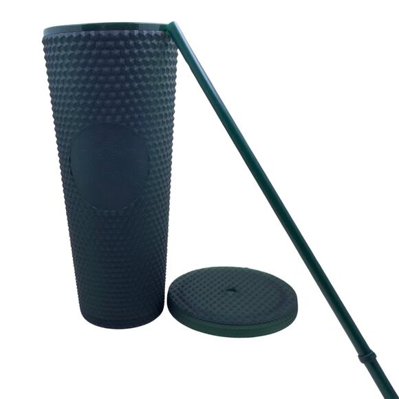 Starbucks NWT Matte Dark Green Studded Tumbler Cold Cup - Venti - 24 fl oz - Picture 6 of 10